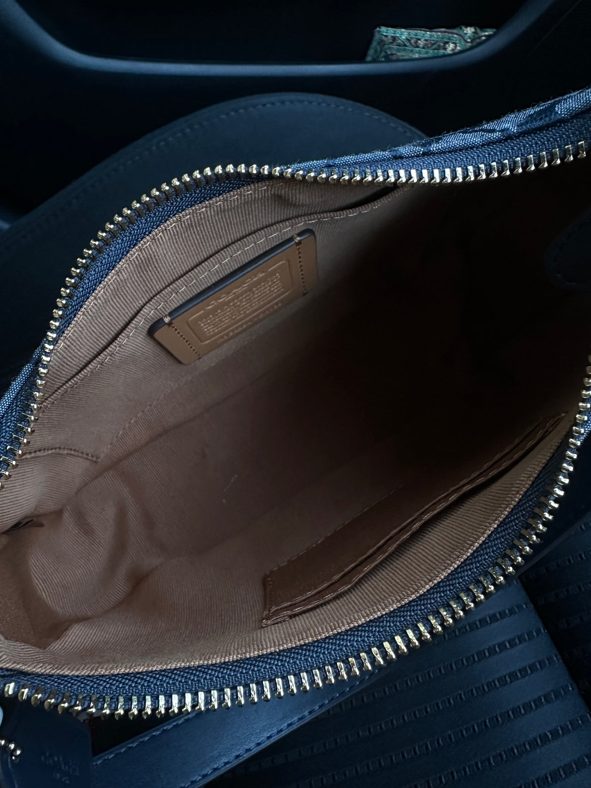 Teri Denim Shoulder Handbag