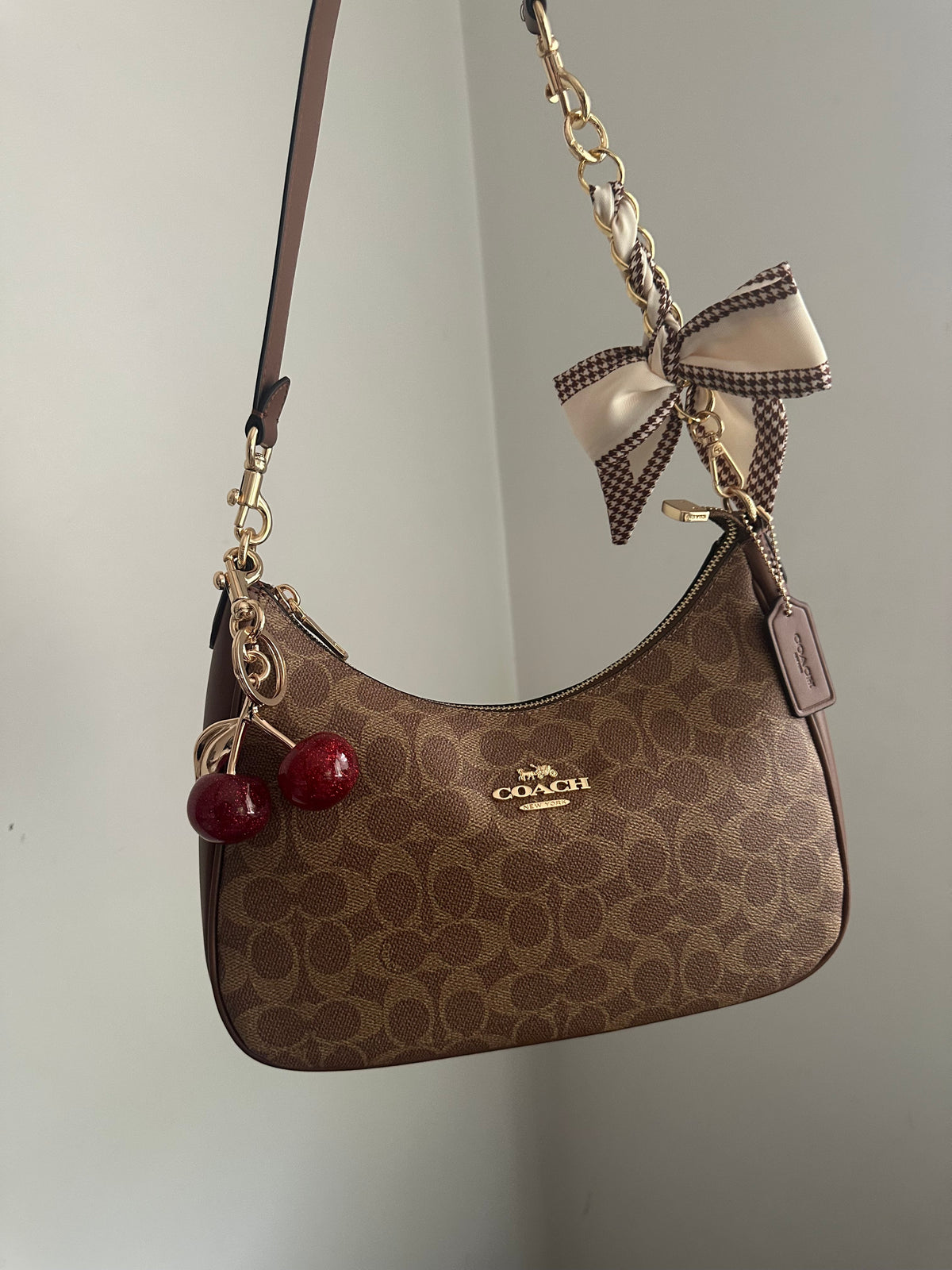Hobo brown leather Teri Charmed bag