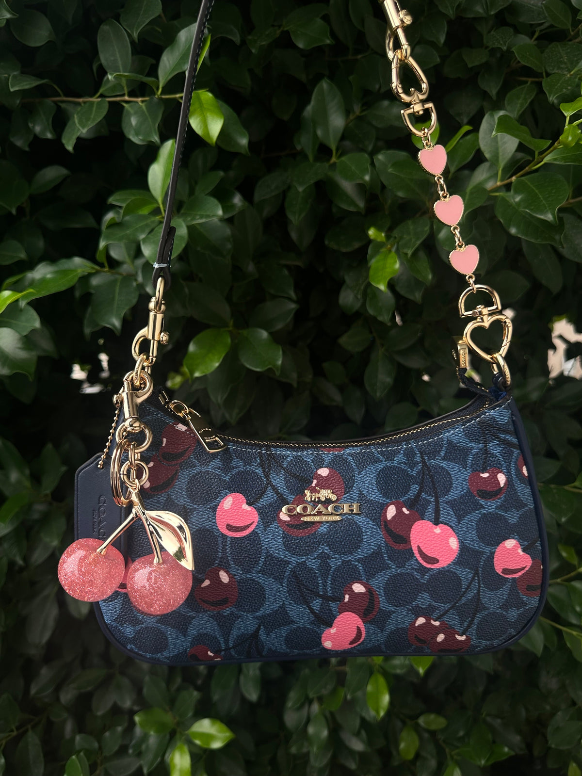 Navy Cherry Teri Charmed bag