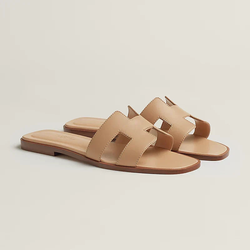Hermes - Claquettes  Beige Natura