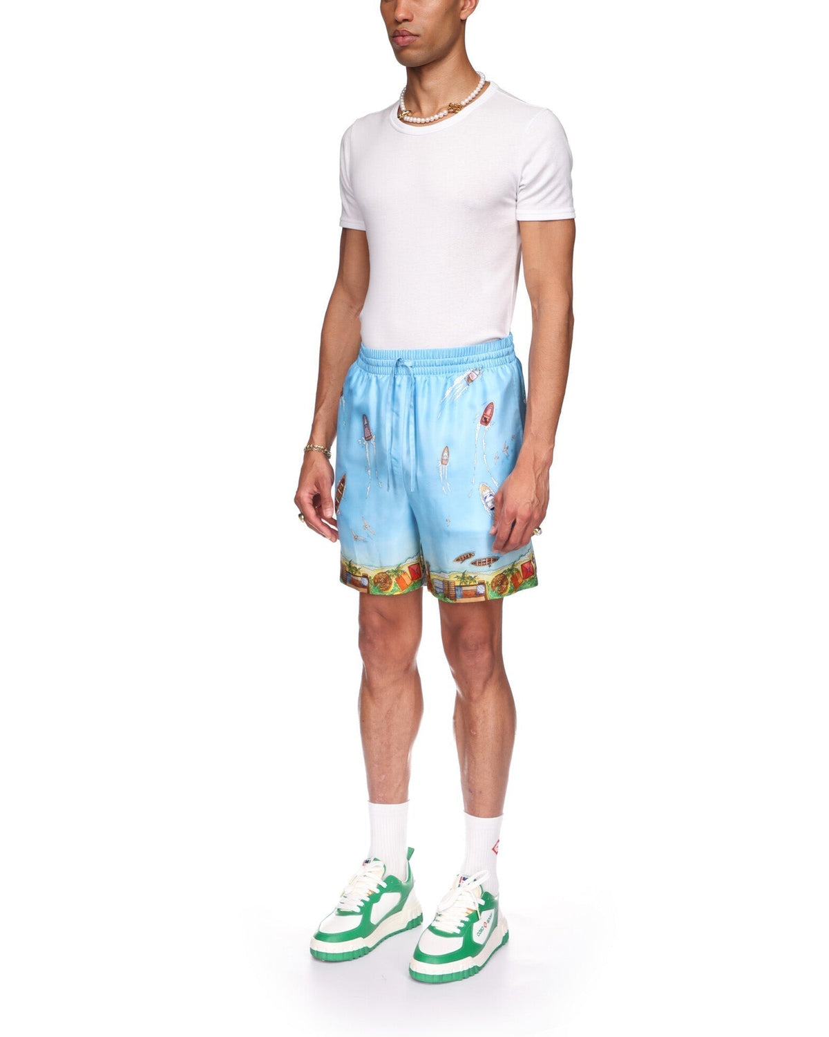 Maison Sur Piloti Silk Shorts
