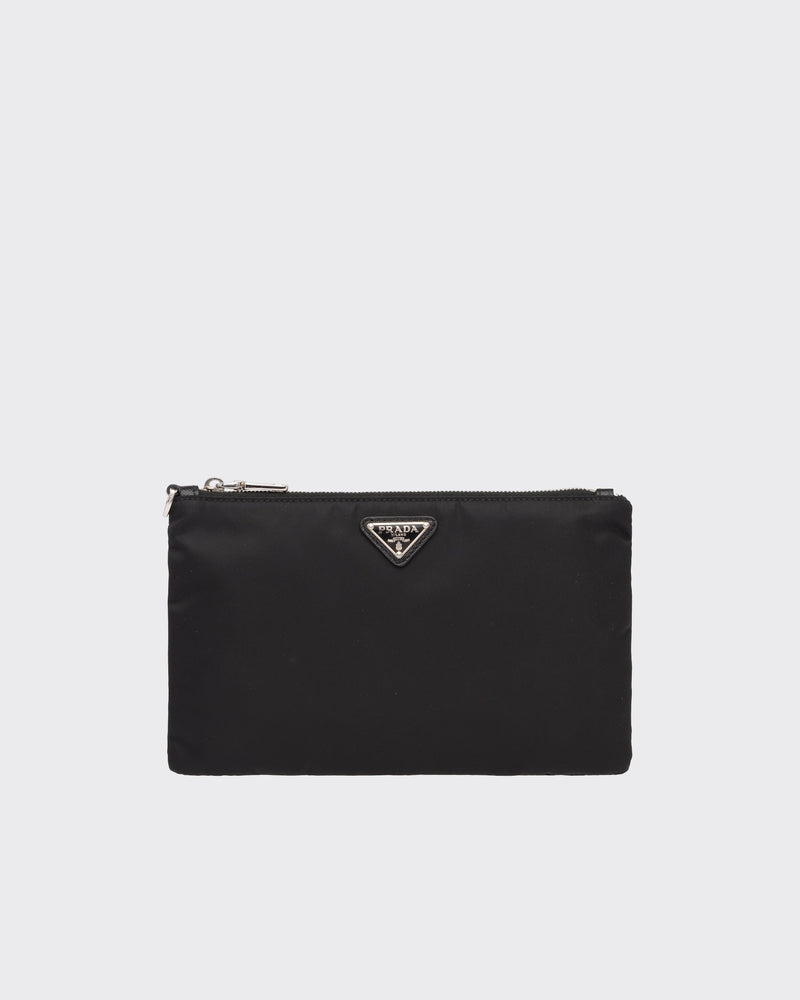 Pochette en Re-Nylon et cuir Saffiano
