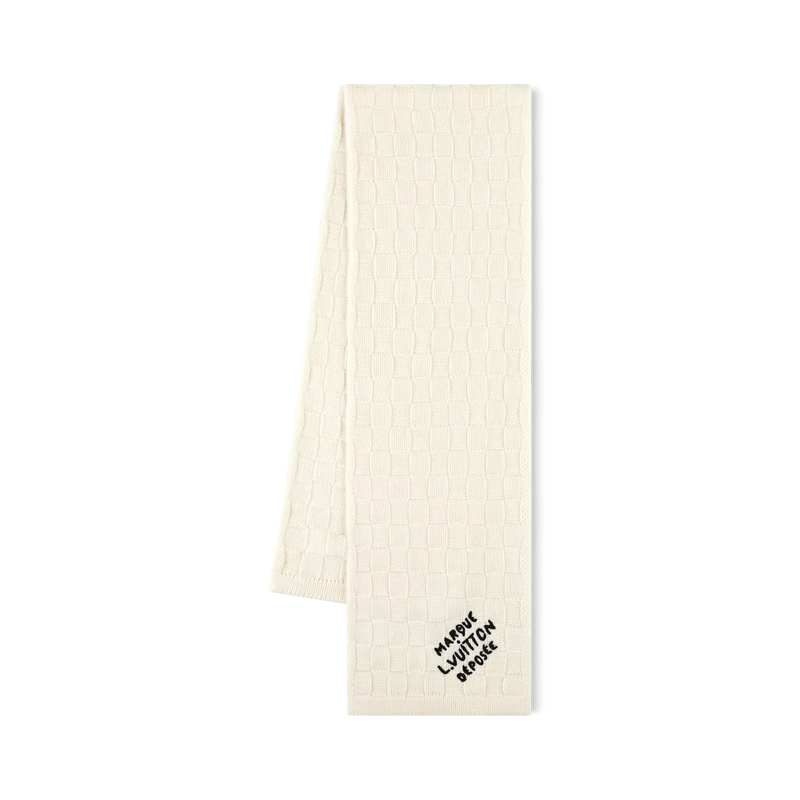 Bonnet et Écharpe Damier Snug Crème