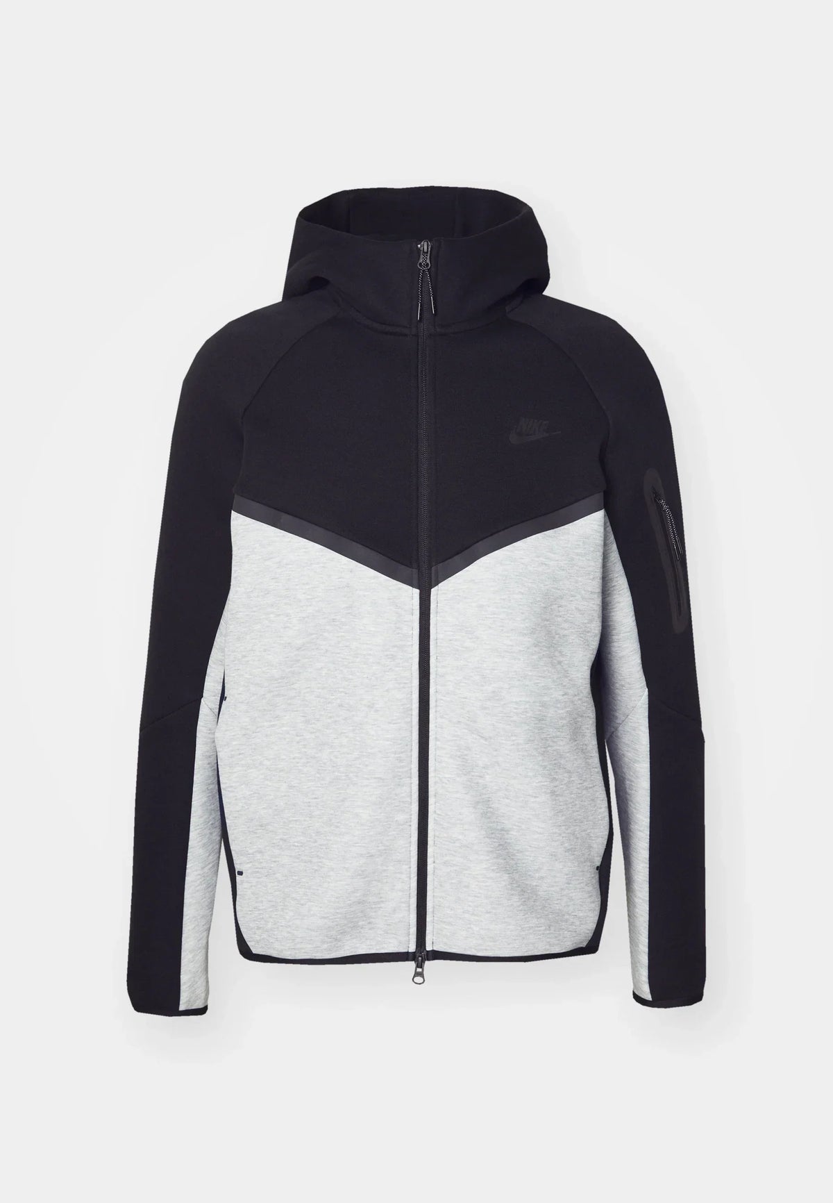 Nike Tech Fleece Zippé Noir Et Gris