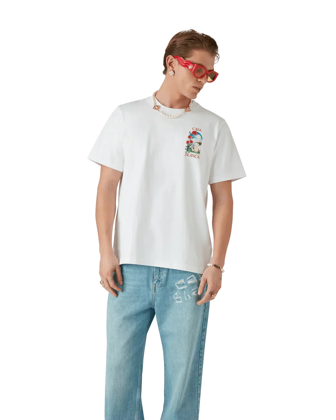 T-Shirt Casablanca LA DAYS Blanc