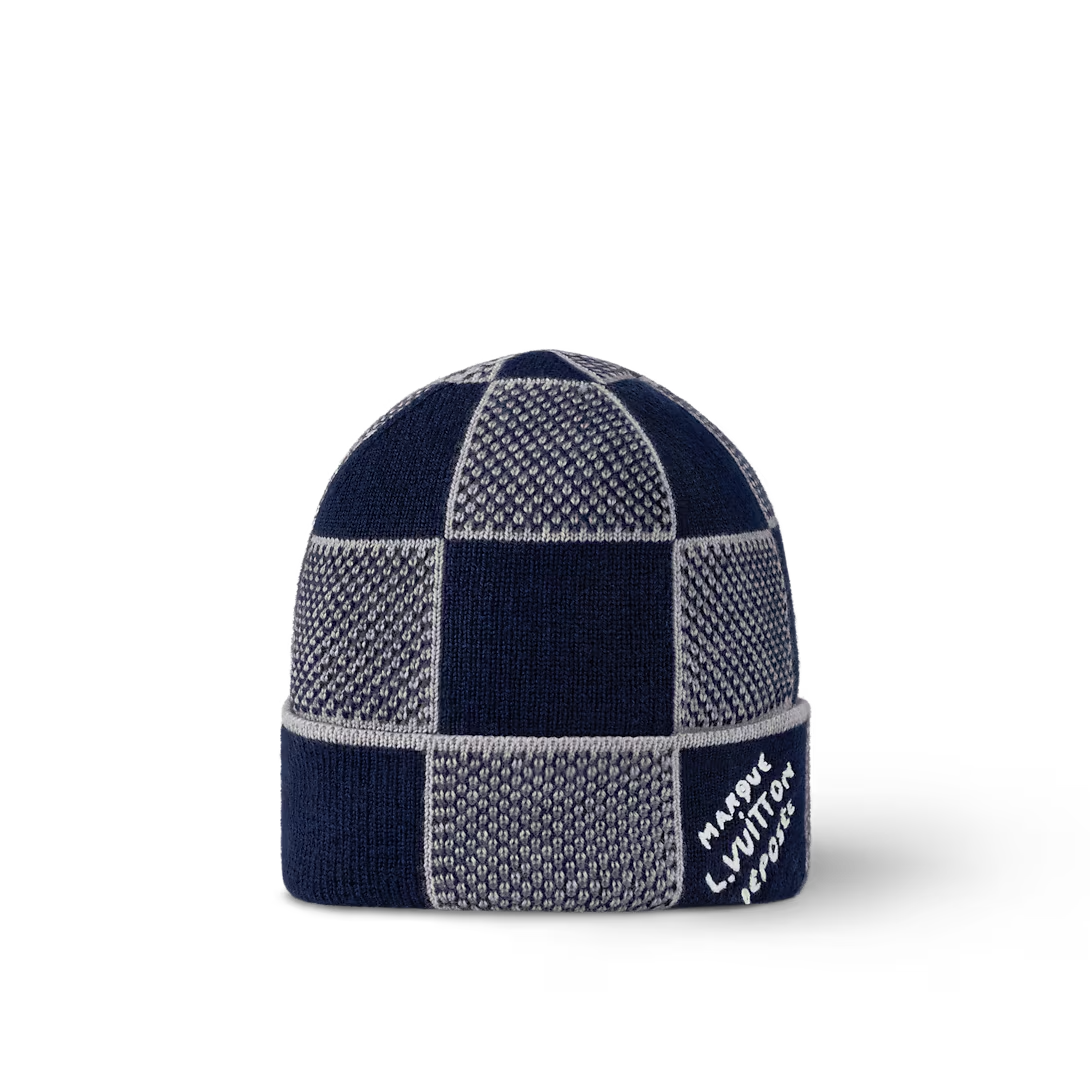 Bonnet et Écharpe Damier Heritage Bleu