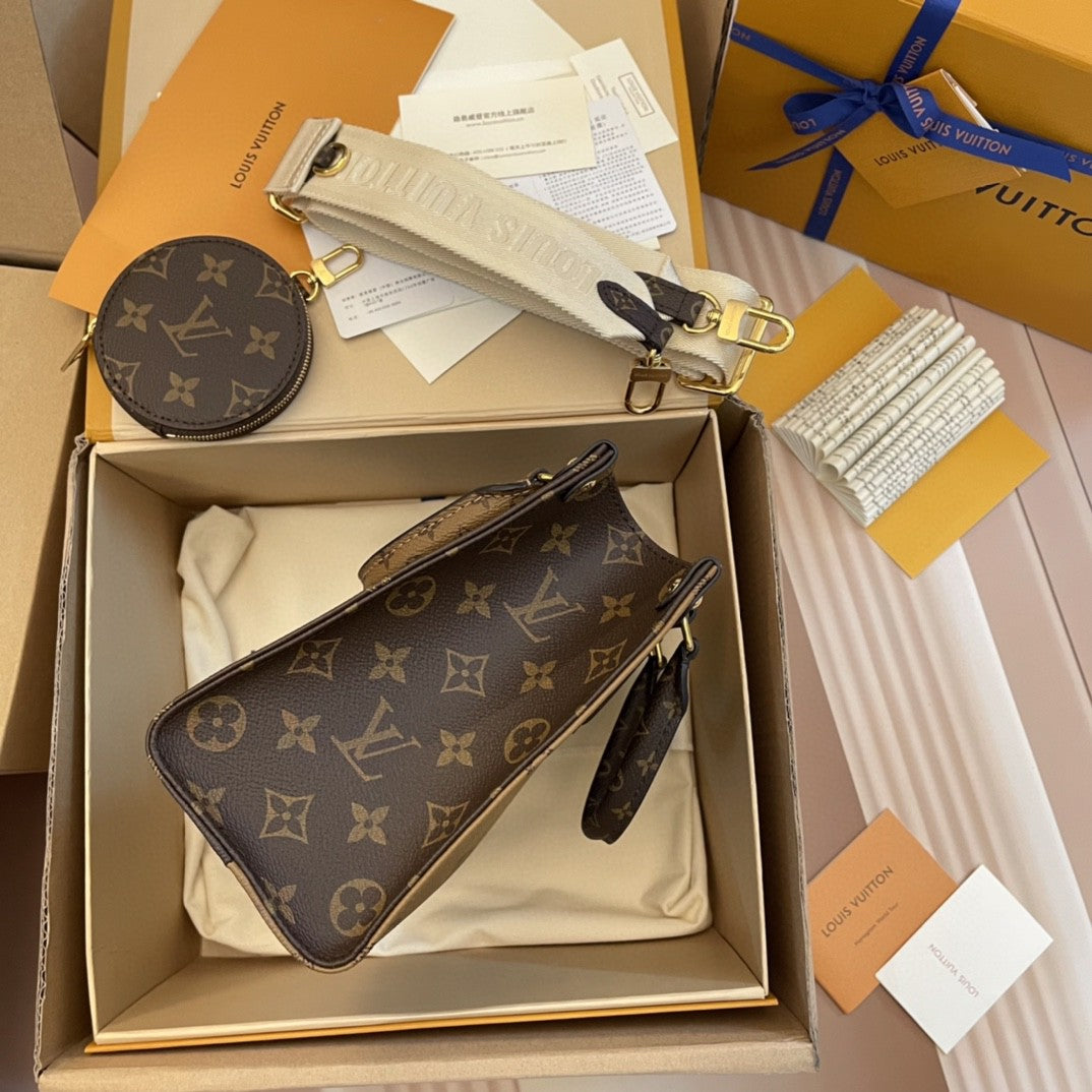 LV - Petit Cabas OnTheGo BB Maron double
