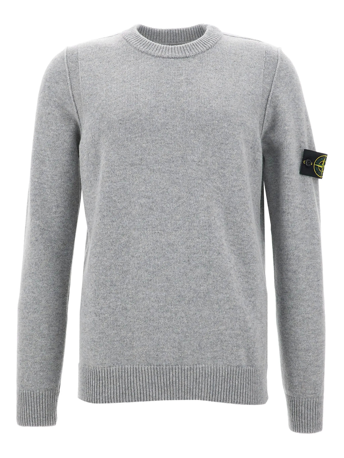 Stone Island Pull Col Rond Gris