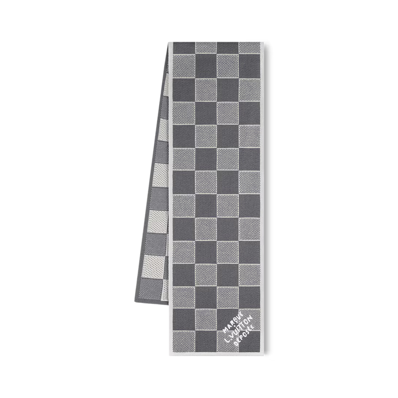 Bonnet et Écharpe Damier Heritage Gris