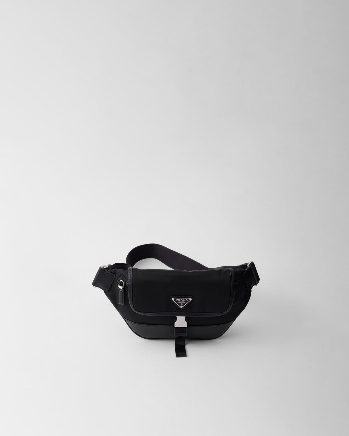 Sac porté épaule en Re-Nylon et cuir Saffiano