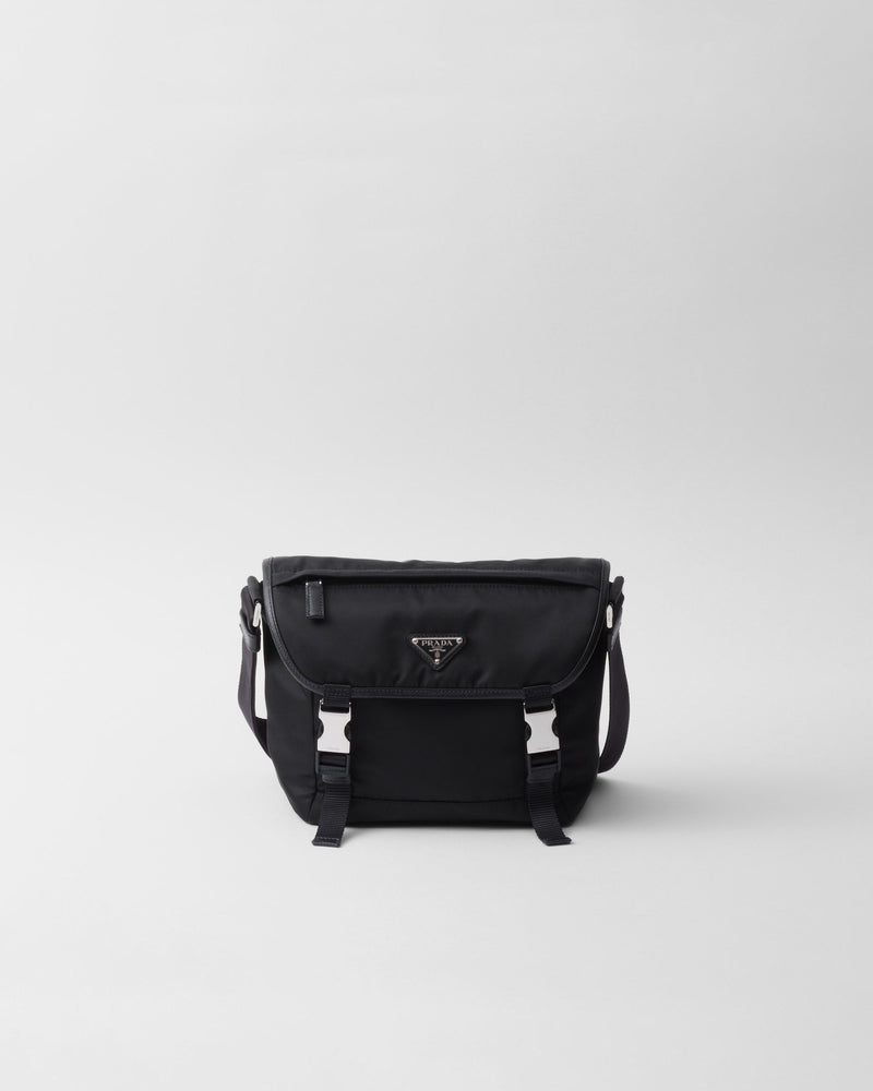 Sac porté épaule en Re-Nylon et cuir Saffiano