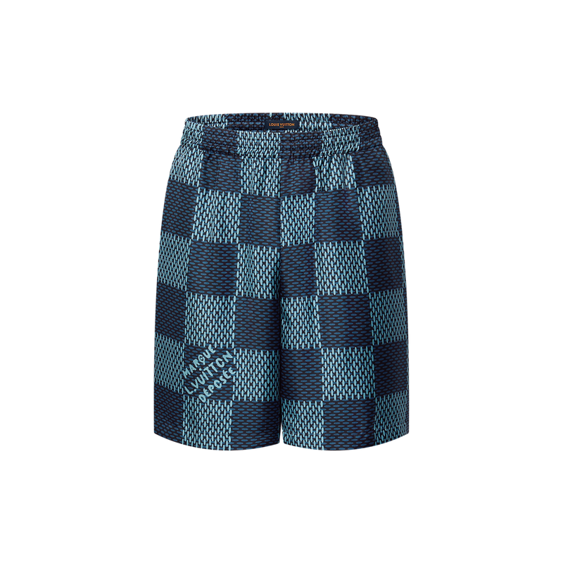 Short Damier en soie