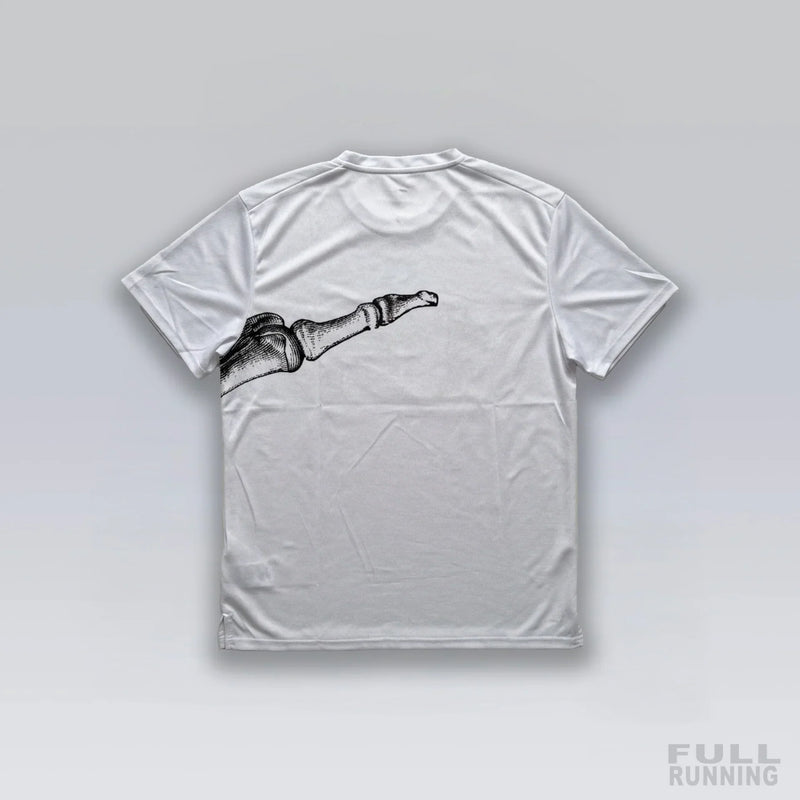 T-shirt de Running Division Squelette "MILER" Blanc