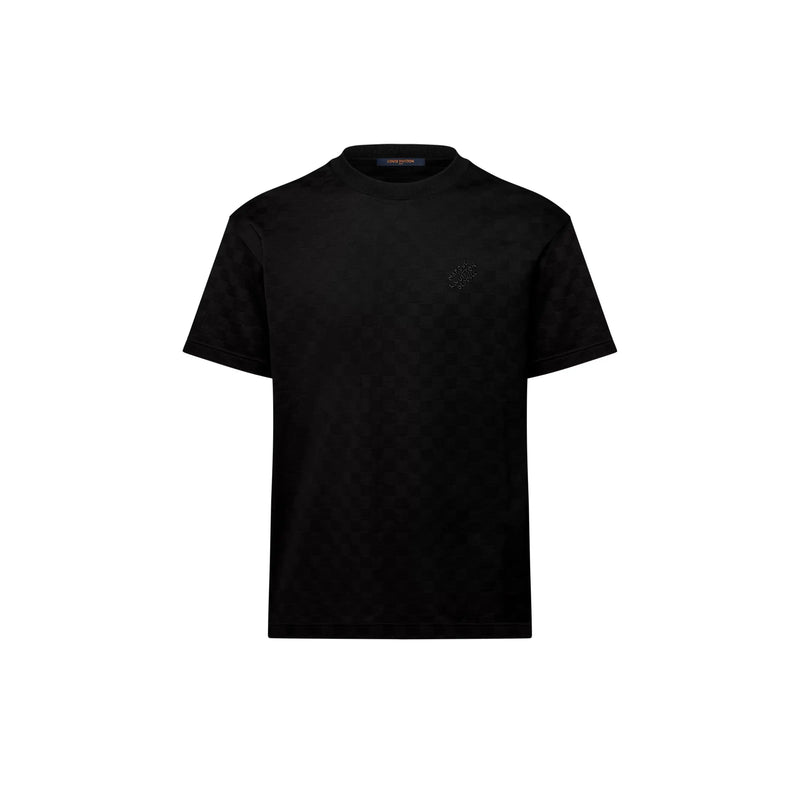 Tee-shirt à motif Damier et signature